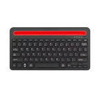 Teclado Inalambrico K108 Bluetooth Soporte Smartphone Negro Rojo