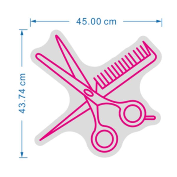 Rotulo Luz Neon Universal Tijera/Peine HLC0118 Imagen secundaria del producto