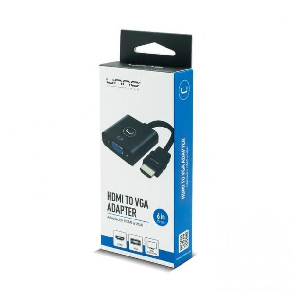 Unno Tekno adaptador HDMI a VGA AD4202BK