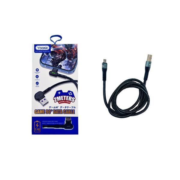Yookie Cable Lightning CB86 Negro Para iPhone Imagen principal del producto