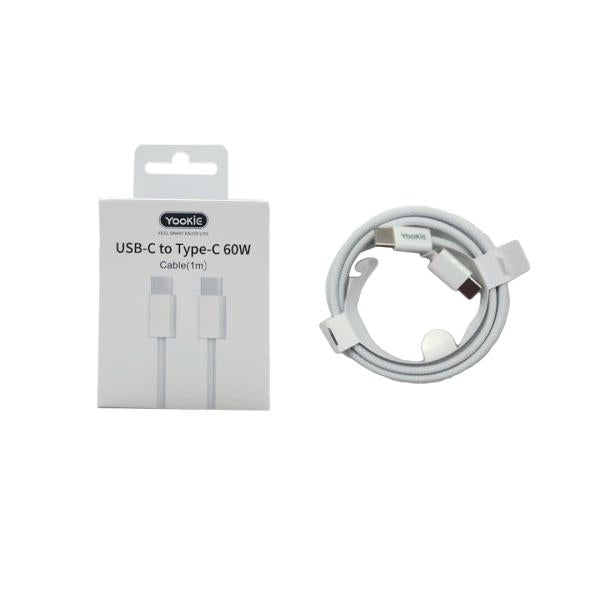 Yookie Cable USB Tipo C DB12 Blanco Carga y Datos Imagen principal del producto