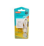 Gerlax Cargador Casa A9mt Blanco Tipo C 5v 3a
