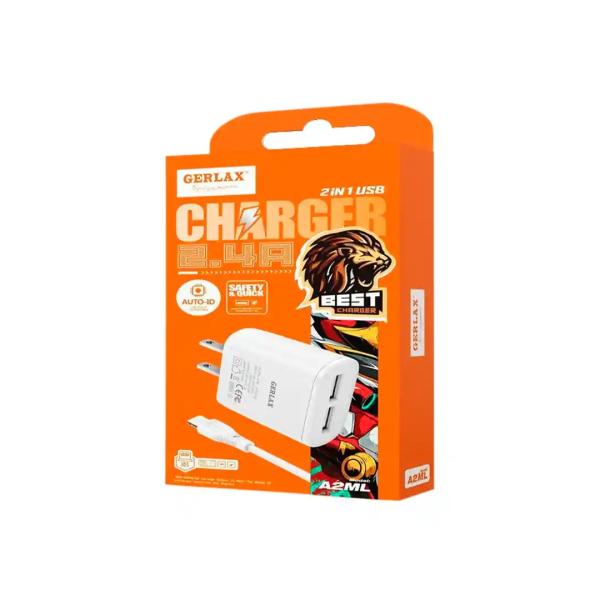 Cargador Casa A2ML Gerlax - Blanco Ligthning