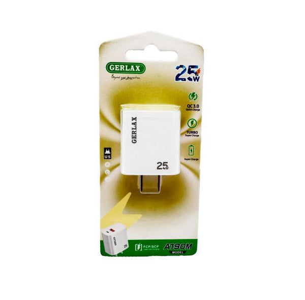 Gerlax Cargador Cubo Casa A9ML Blanco Carga Rápida PD