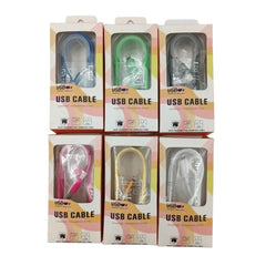 CABLE USB LIGHTNING CORDON IPHONE 5G/5S/5GS/IPHONE 6/6PLUS CAJA NARANJA SURTIDO COLORES