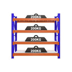 Heda Estante Rack 4 Niveles 200KG 2m Azul Naranja