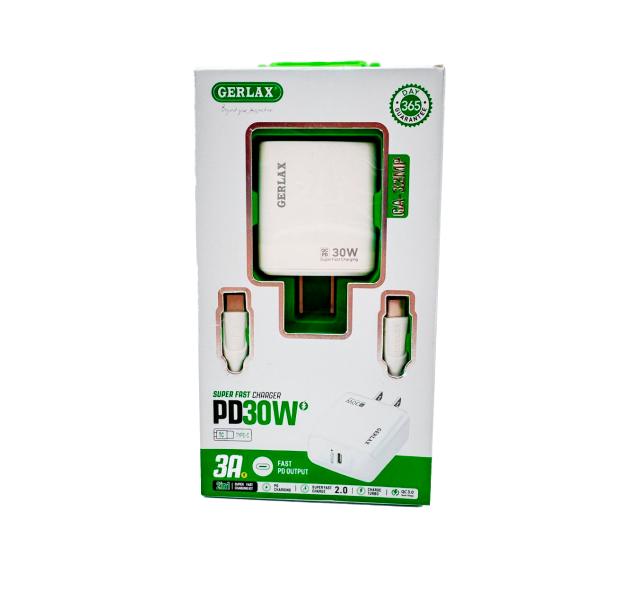 Gerlax Cargador Casa GA-32MP PD 30W Tipo C-c Blanco Imagen principal del producto
