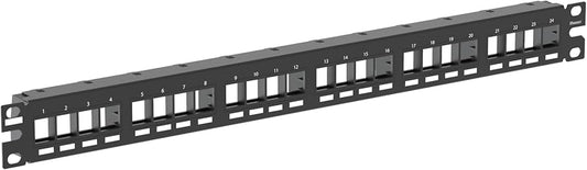Patch Panel Modular Panduit NetKey NKPP24FMY de 24 puertos para rack 1U