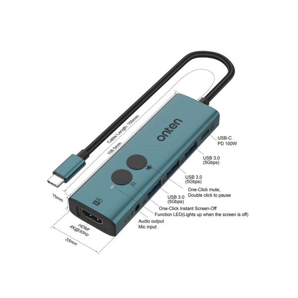 Estacion Dock Multifuncional USB Tipo C Otn-uc123+ Onten