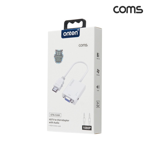 Cable Adaptador HDMI a VGA con Audio OTN-5168 Onten Blanco