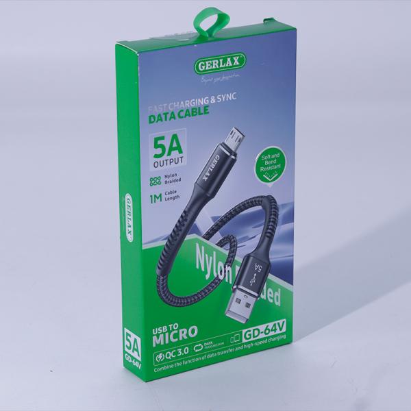 Cable USB Micro B GD-64V Gerlax - Gris