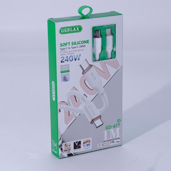 Cable USB Tipo C GD-67T Gerlax - C-c Blanco