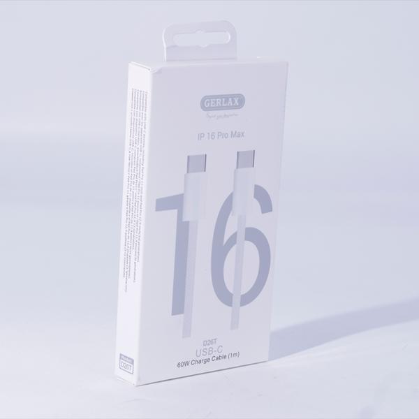 Cable USB Tipo C D26T Gerlax - C-c Blanco