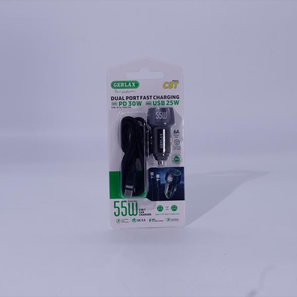 Cargador Cubo Carro Gerlax C8T Tipo C-c Negro 30W Imagen principal del producto