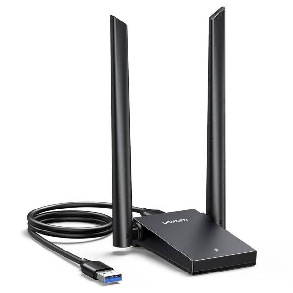 UGREEN Adaptador WiFi 6 AX1800 Negro 90340 USB 3.0