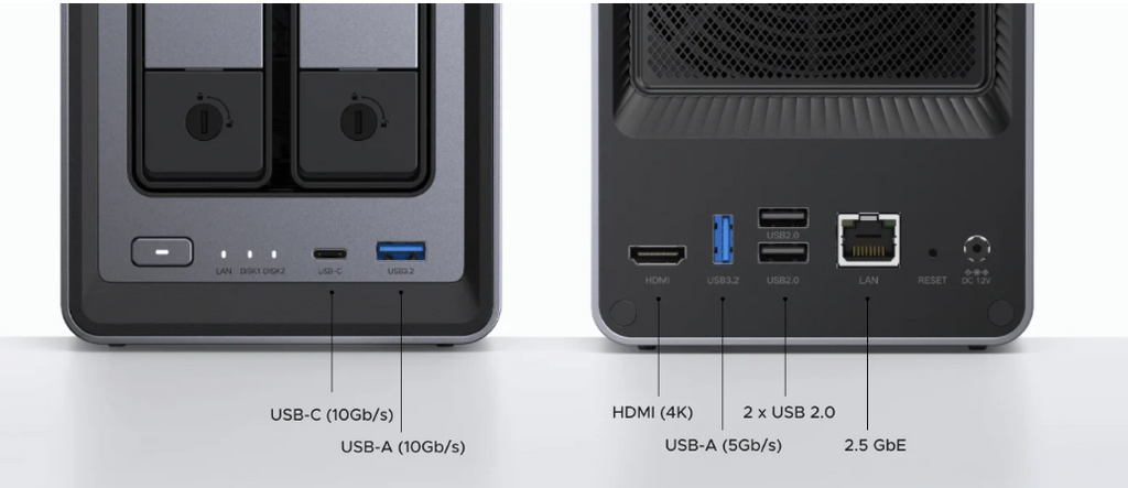 Almacenamiento Conectado en Red Nasync Ugreen DXP2800 - Negro