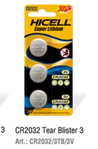 Bateria Boton CR2032 Litio 3V Hicell