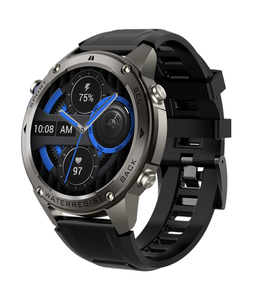 Reloj Inteligente DM56 Plateado AMOLED GPS - Fitness Tracker