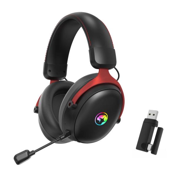 Audifono Linea Scorpion HG9076W Marvo - Negro Rojo
