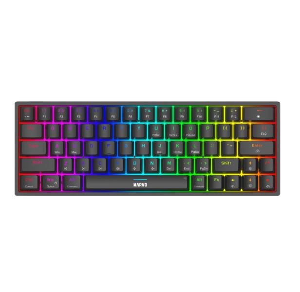 Teclado Marvo Scorpion KG955 Negro Mecanico 60% TKL RGB