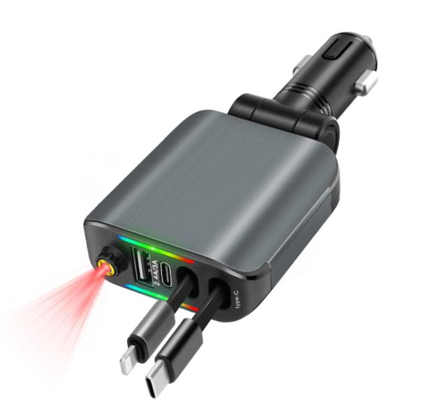 Transmisor Fm Cargador 4EN1 Negro - Negro