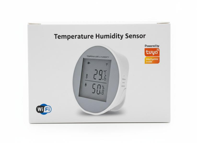 Sensor Temperatura Humedad WIFI Tuya LCD Control Voz Imagen principal del producto