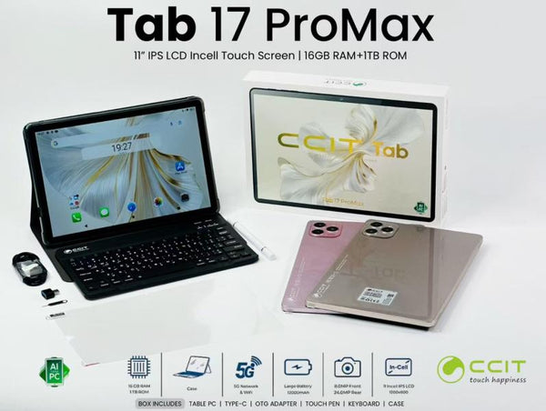 Tablet CCIT 17 PRO MAX 10.1" 16GB RAM 1TB Dorada