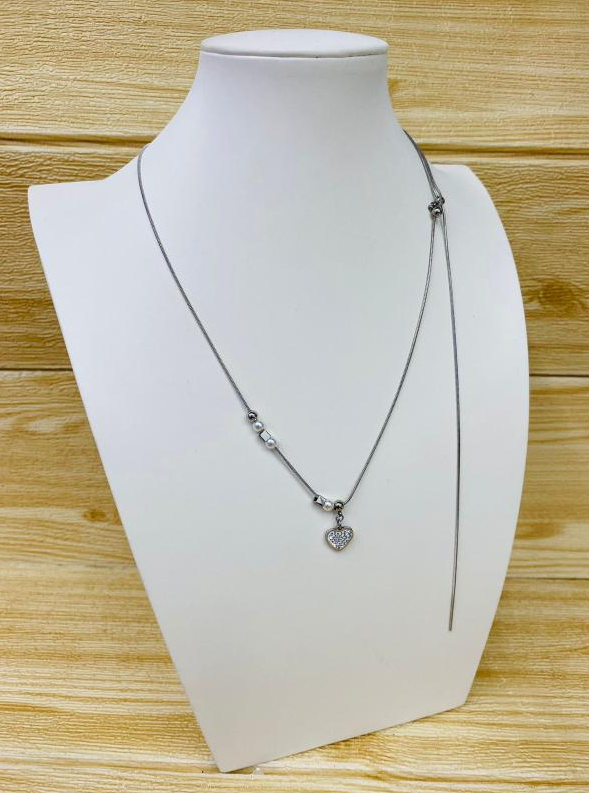 Collar Plateado Diseño Corazon Modelo T000829348 Imagen principal del producto