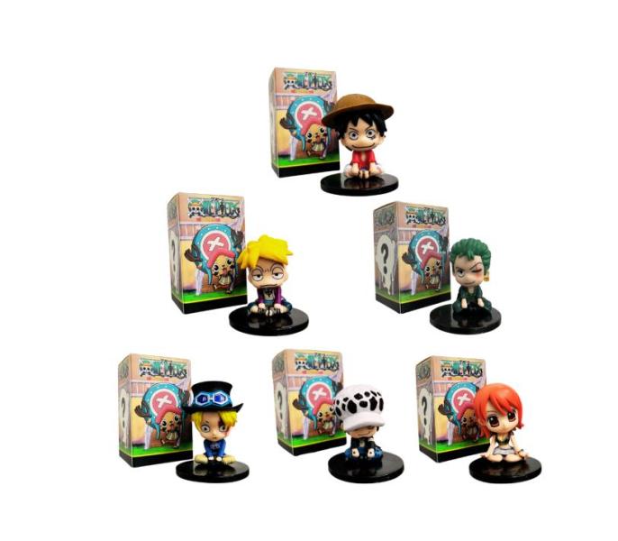 Set 6 Figuras One Piece Caja Sorpresa PVC Coleccionables