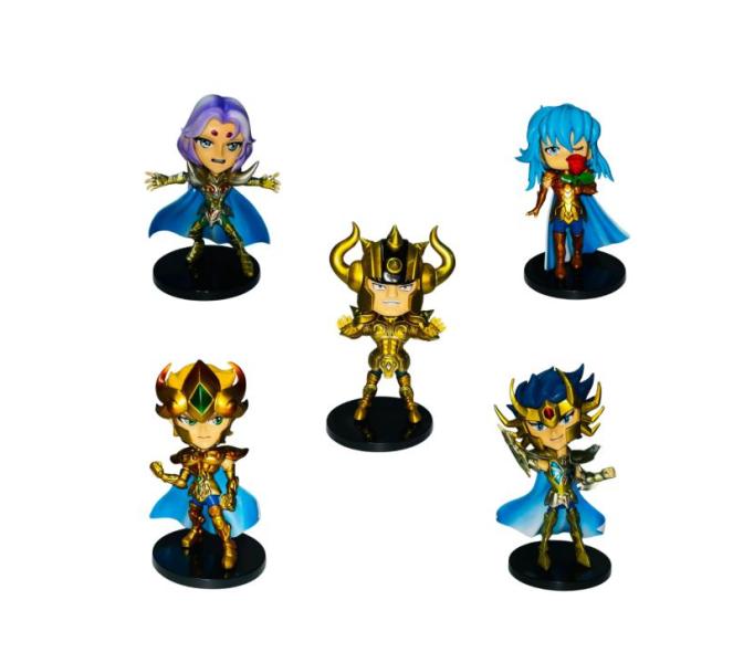 Set 5 Figuras Caballeros del Zodiaco PVC Coleccionables