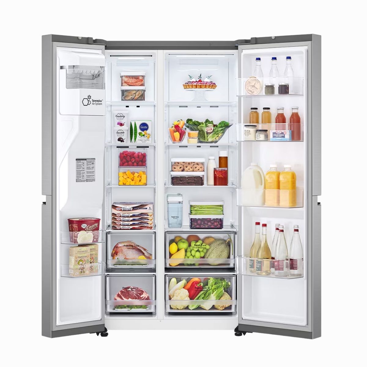 Refrigerador LG side by side 27 pc dispensador silver VS27LWID Imagen secundaria del producto