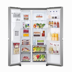 LG Refrigerator Side by Side 27 pc con dispensador silver VS27LWID