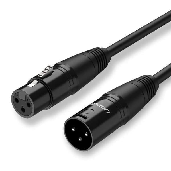Cable Xlr Macho a Hembra 3 Pines AV130 20716 Ugreen - 15M Negro