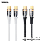 Cable USB Tipo C Serie Explorer RC-C062 C-c Negro - Blanco