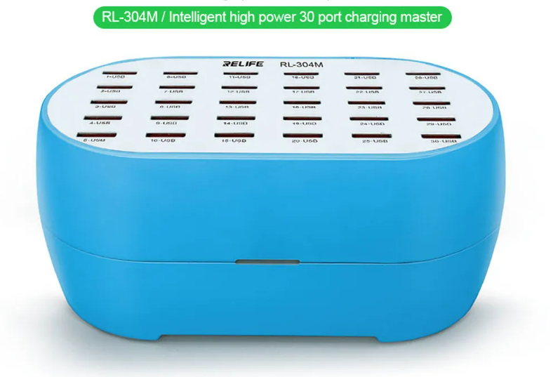 Relife adaptador cargador inteligente RL-304M 160W 30 puertos USB Imagen secundaria del producto