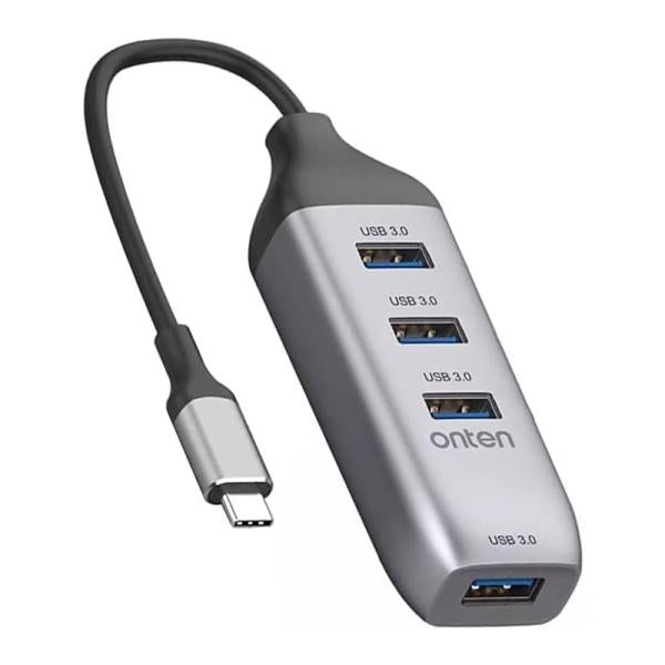 Hub USB Tipo C OTN-95118U Onten - Plateado