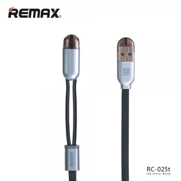 Cable USB Lightning Micro B RC-025T Binary 2EN1 Remax - Rojo