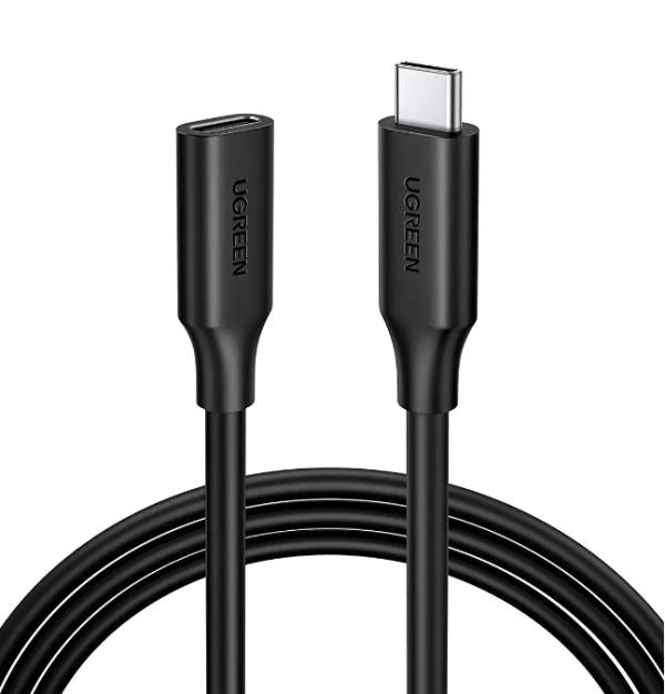 Cable Extencion USB Tipo C Macho a Hembra ED008 40574 Ugreen - Negro