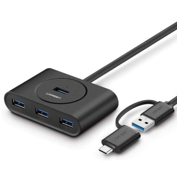Hub USB Tipo a con Adaptador Tipo C 40850 Ugreen - Negro