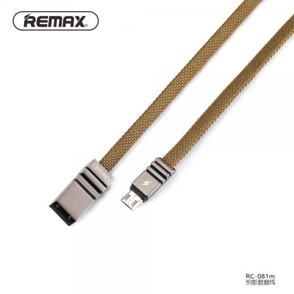 Cable USB Micro B RC-081M Weave Serie Remax - Verde