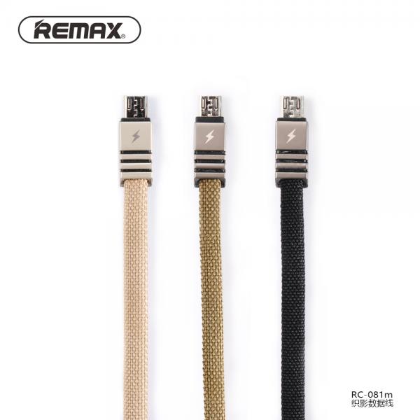 Cable USB Micro B RC-081M Weave Serie Remax - Verde