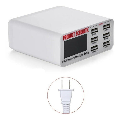 Adaptador Cargador SS-304D Sunshine - 6 USB