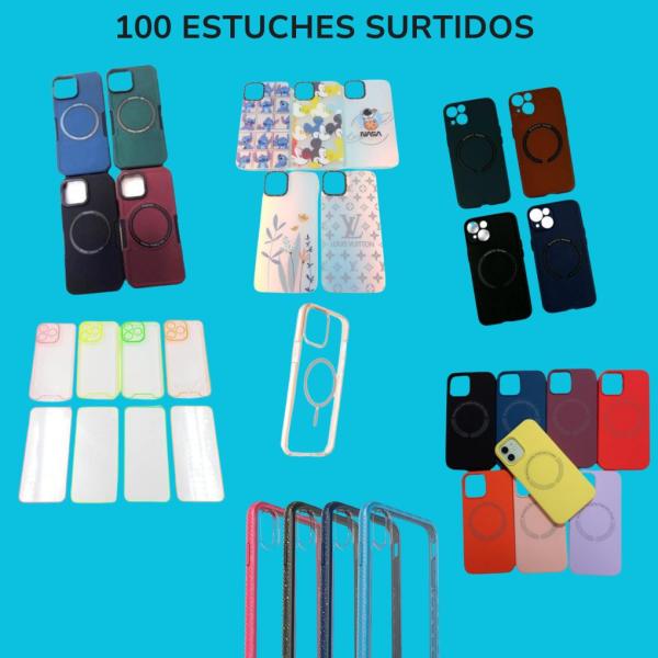 PROMOCION CAJA 100 ESTUCHES MAGSAFE Y DISEÑO VARIADOS