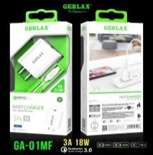 Cargador Casa GA-01MF Gerlax - Micro B Blanco