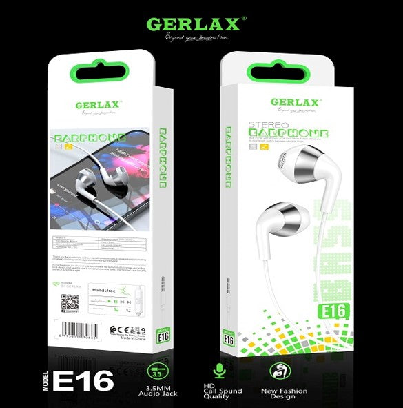 Audifonos Gerlax manos libres E16 conector 3.5 mm micrófono Imagen secundaria del producto
