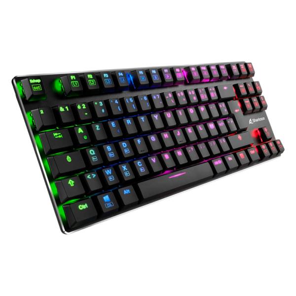 Teclado Gaming RGB Sharkoon Purewriter Tkl Mecanico Alámbrico USB Inglés Switch Rojo 4044951021505 - Negro