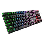 Teclado Gaming RGB Sharkoon Purewriter Mecánico Alámbrico USB Inglés Switch Rojo 4044951021468 - Negro