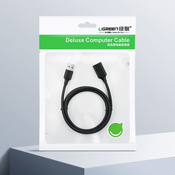 Extencion USB Tipo a 2.0 Macho a Hembra US103 10313 Ugreen - 0.5m Negro