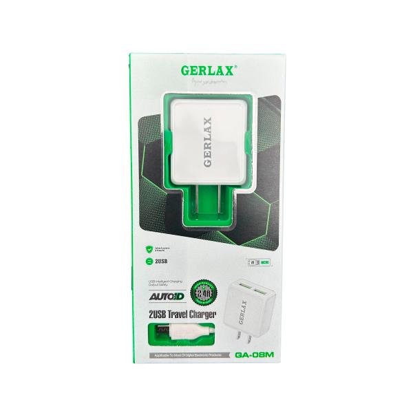 Cargador Casa GA-08M Gerlax - Blanco Micro B