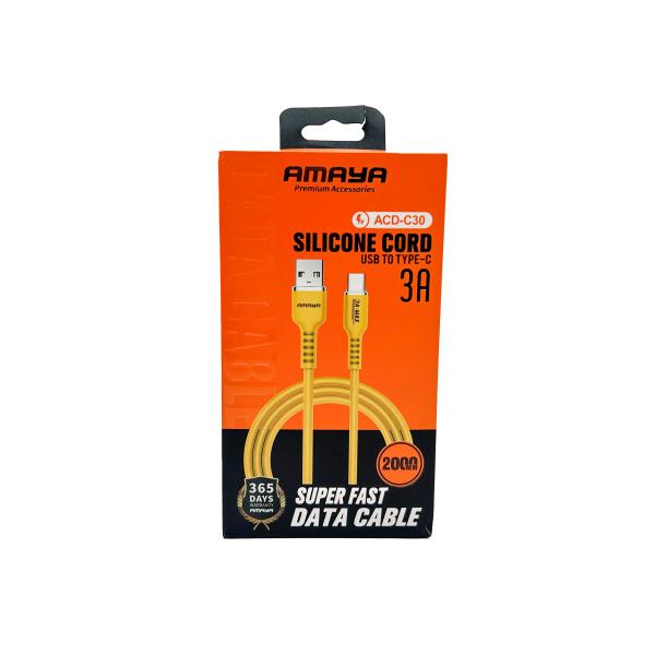 Cable USB Tipo C ACD-C30 - Amarillo 2M